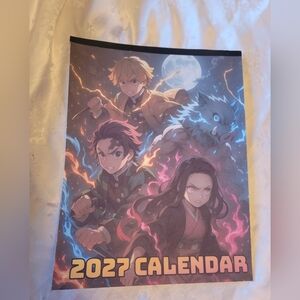 💀NEW 💀 Demon Slayer  2027 Calendar - Black and Blue